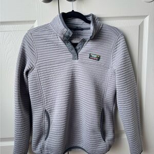 L.L. Bean Light Gray Zip-Up Sweater